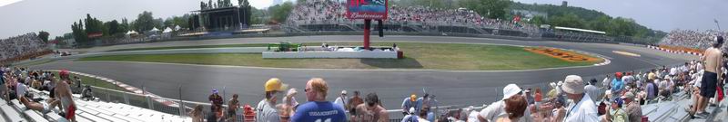 View from where I was sitting (grandstand 24). Probably the best place around, you can see the whole hairpin.